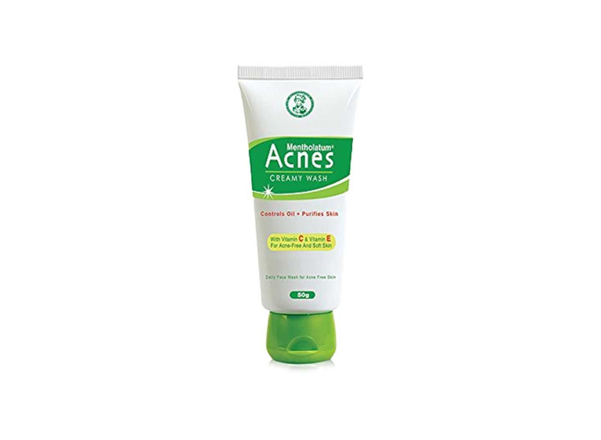 Mentholatum Acnes Creamy Wash Controls Oil + Purtifles Skin 50g