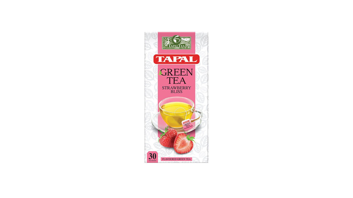 Tapal Strawberry Bliss Green Tea 30 Teabag Box