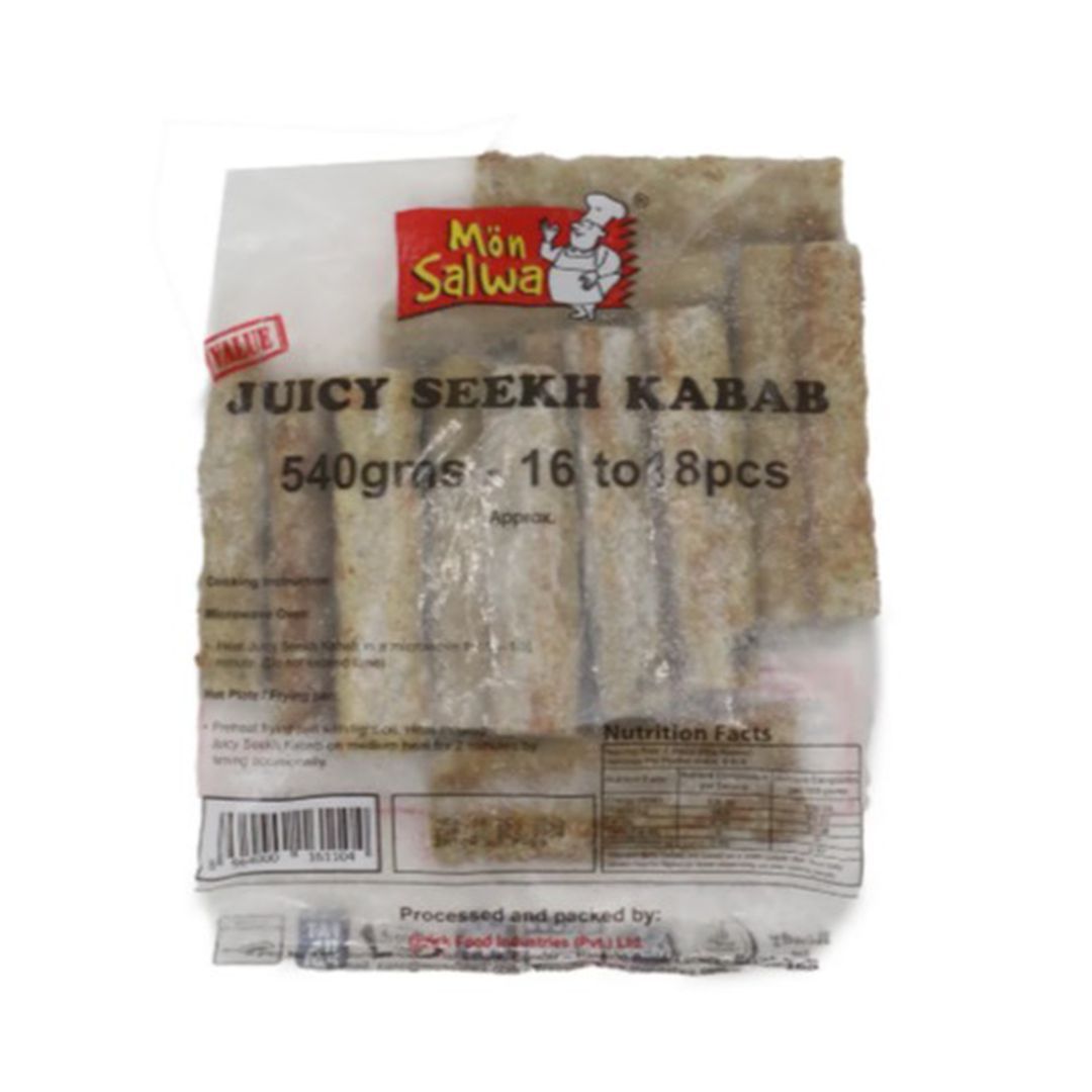 Mon Salwa Juicy Chicken Seek Kabab 18 Piece Pack