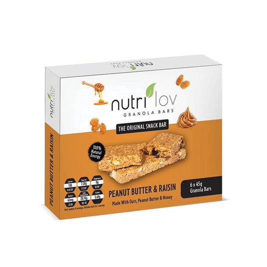 Nutrilov Peanut Butter & Raisin Granola Bar (6 Pieces) 270g