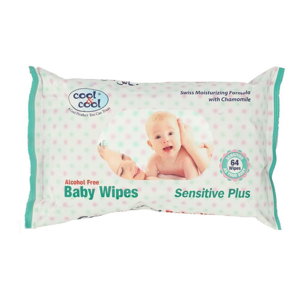Cool & Cool Baby Sensitive Wipes 64 Pieces