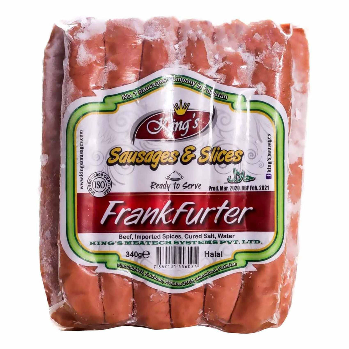 King's Frank Cocktail Sausages 340g