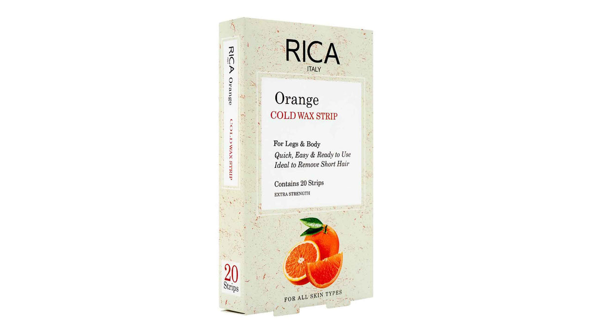 Rica Orange Legs & Body All Skin Cold Wax Strips 20 Pieces