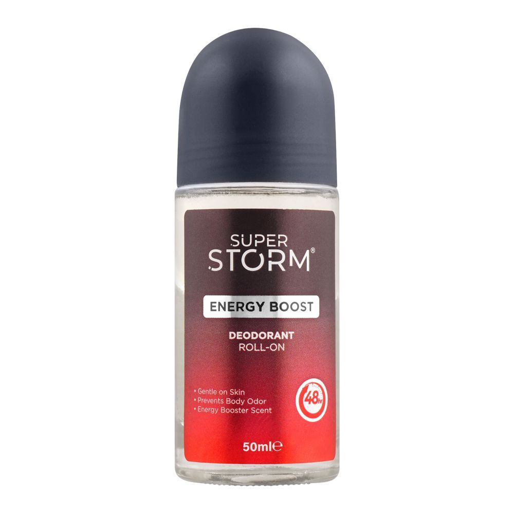 Super Storm Energy Boost 48H Deodorant Roll On 50mg