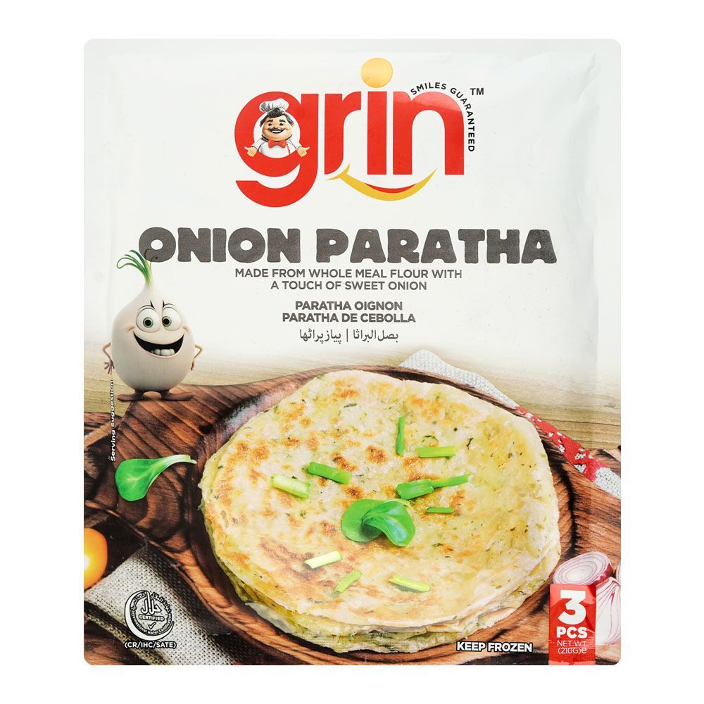 Grin Onion Paratha 3 Piece Pack