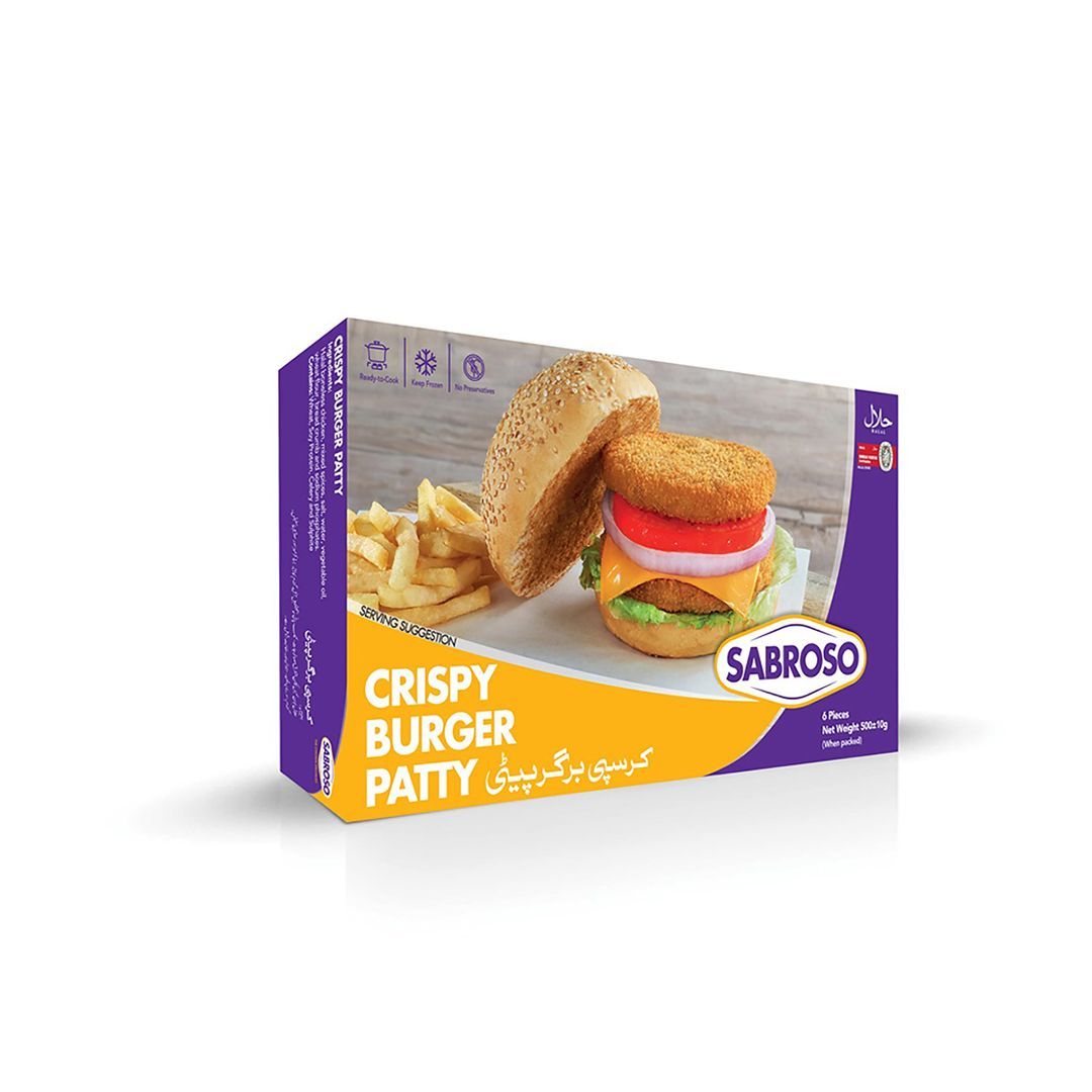 Sabroso Crispy Chicken Burger Patty 6 Piece 500g Pack