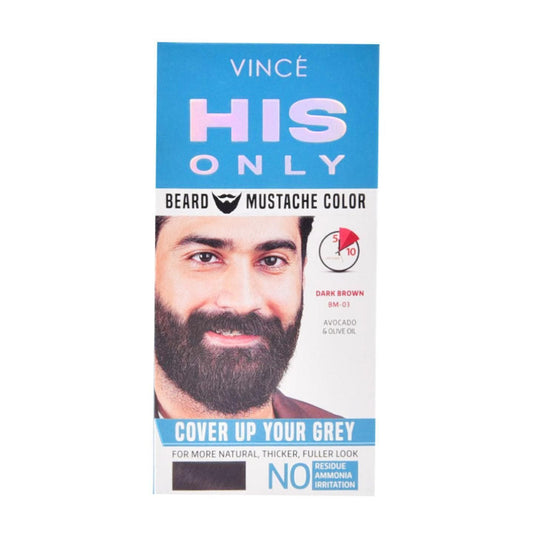 Vince His Only Beard & Mustache Color (BM 03) Dark Brown 1 Unit