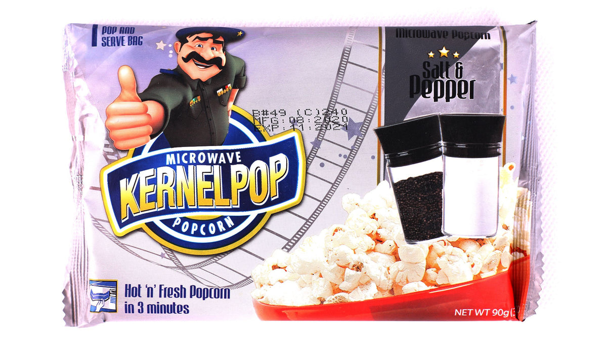 Kernelpop Microwave Popcorn Salt & Pepper 90g