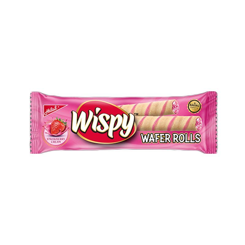 Hilal Food Wispy Wafer Roll Strawberry 2 Packets