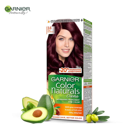 Garnier Color Naturals Hair Color No 3.6 Deep Red Brown 1 Packet