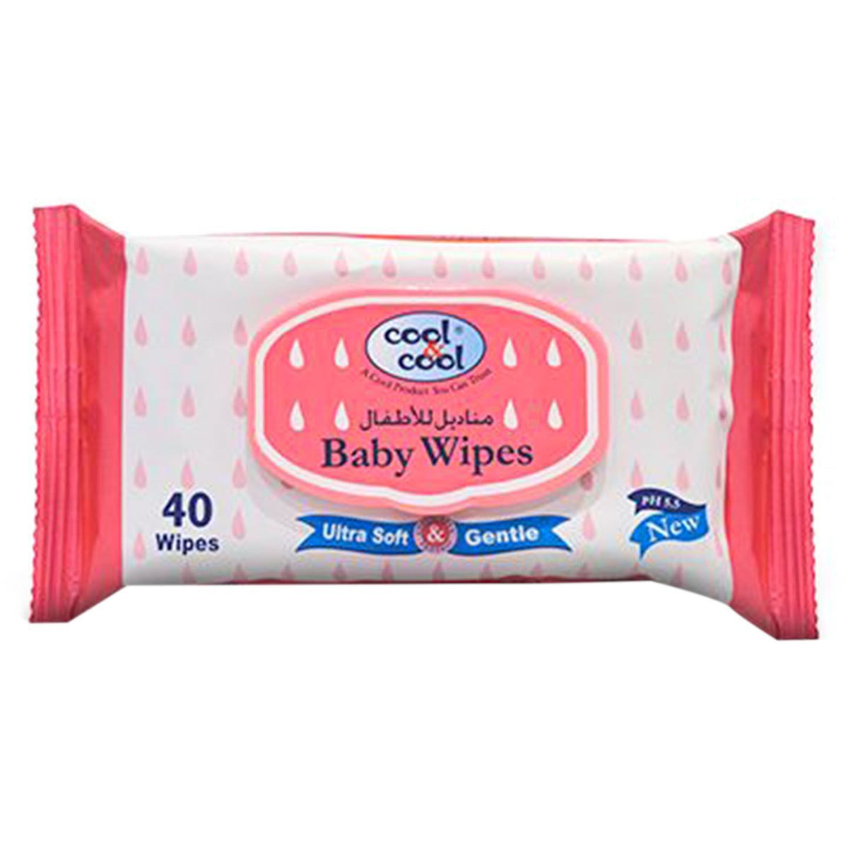 Cool & Cool Baby Wipes 40 Piece Pack