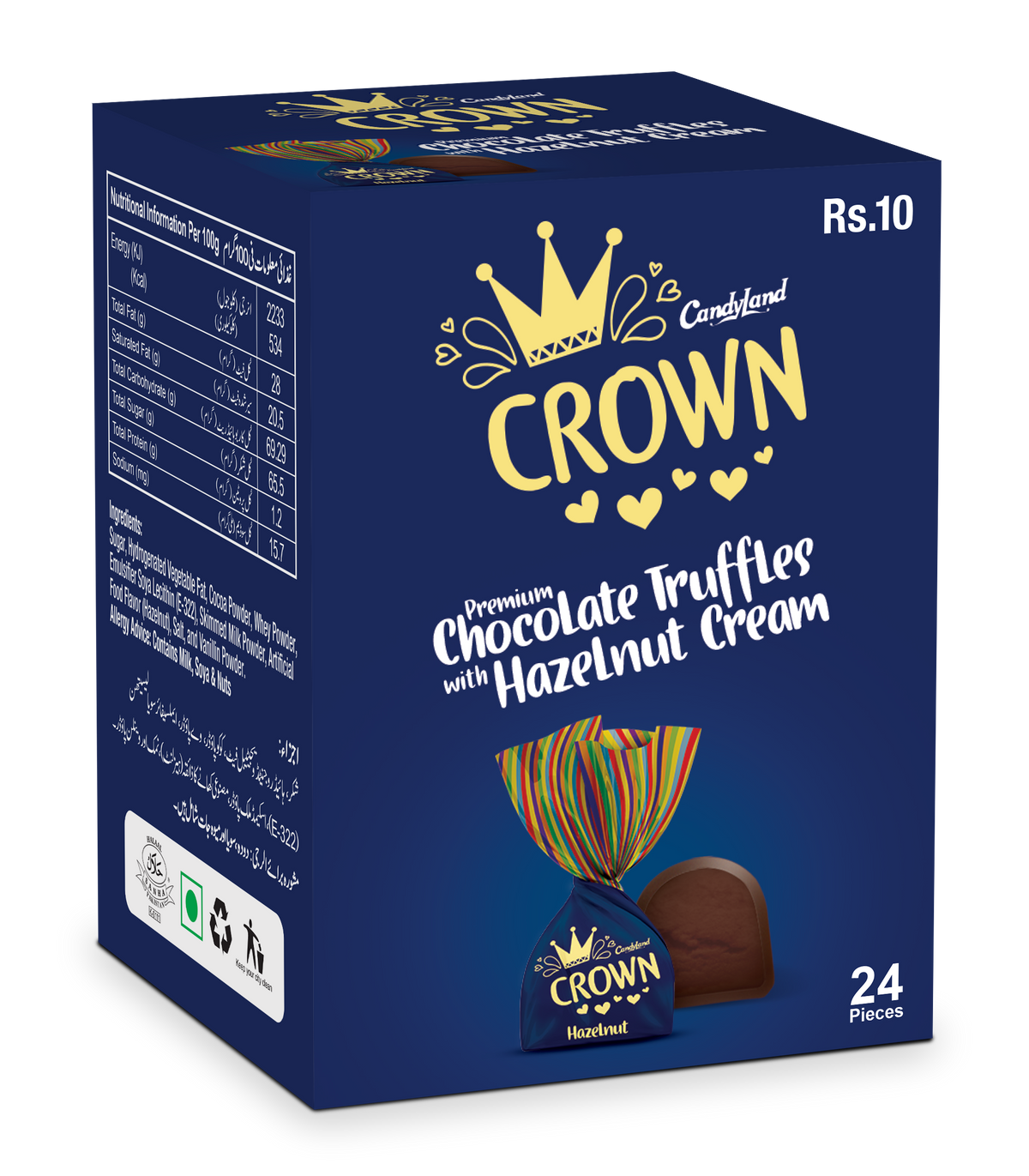 Candyland Crown Truffles Hazelnut Box Pack