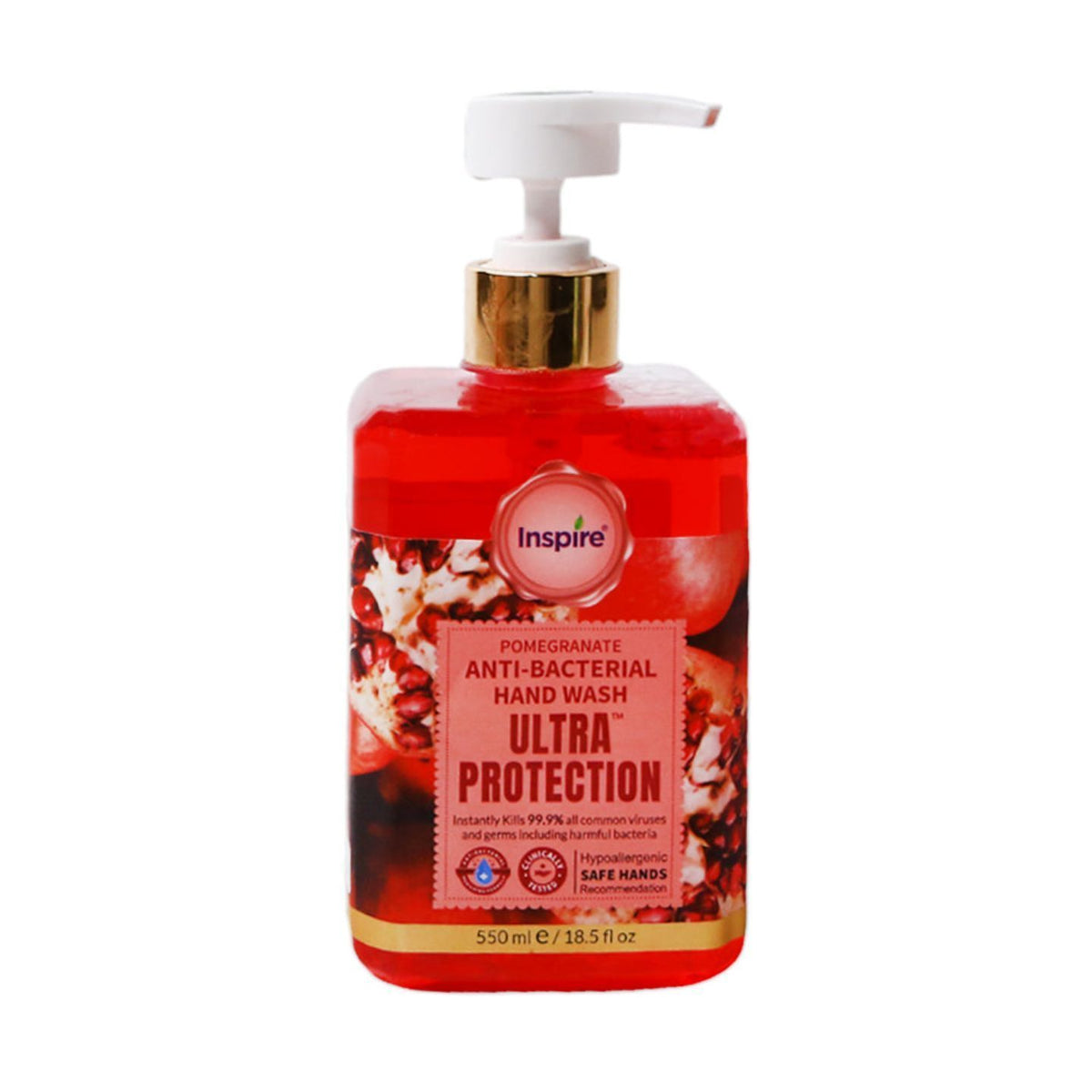 Inspire Ultra Protection Pomegranate Hand Wash 550ml
