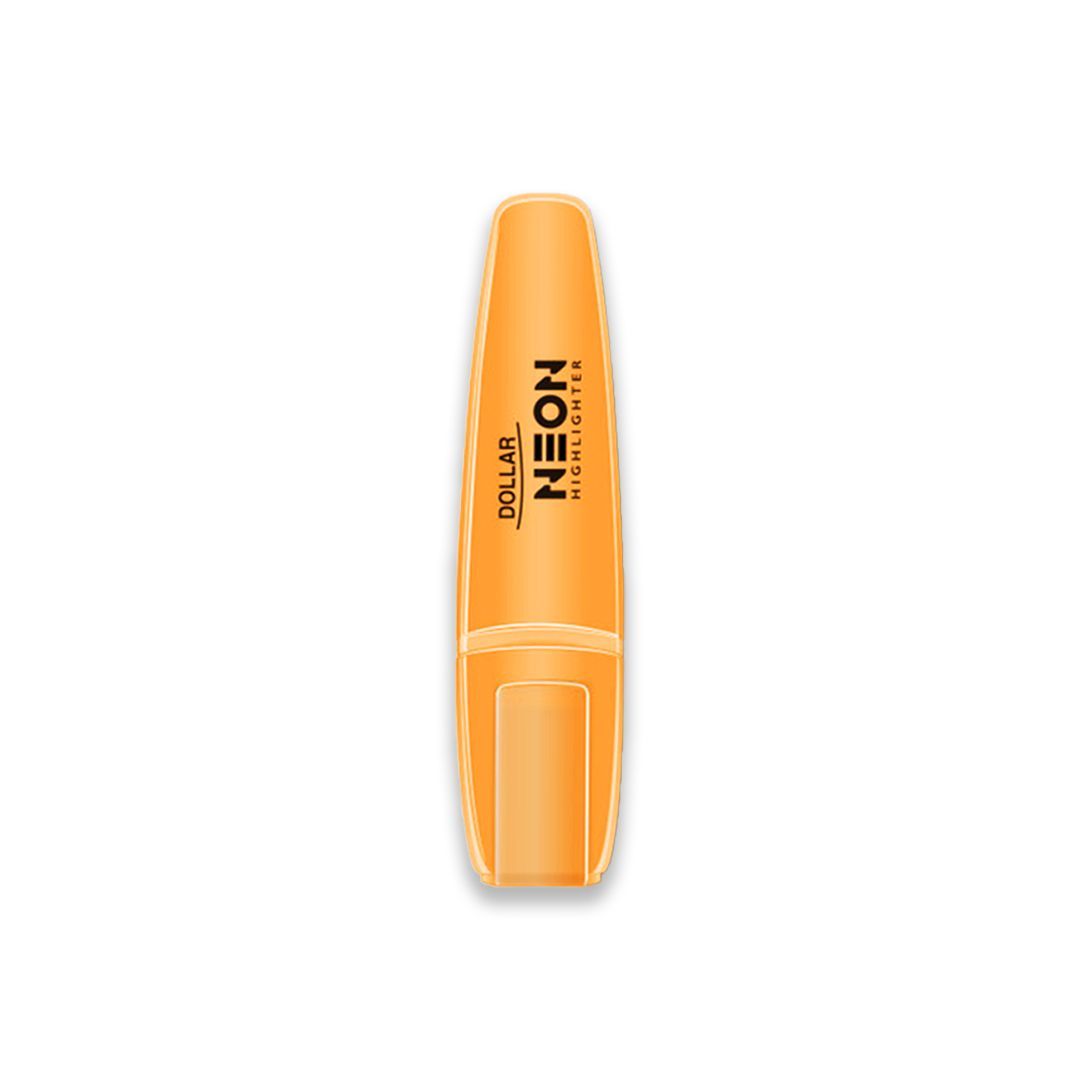 Dollar Highlighter Neon Orange 5mm 1 Piece