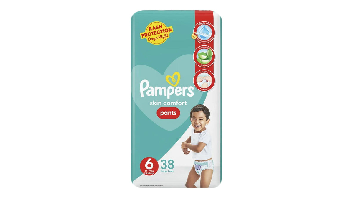 Pampers Skin Comforts Nappy Pants Size 6 (14kg - 19kg) 38 Pieces