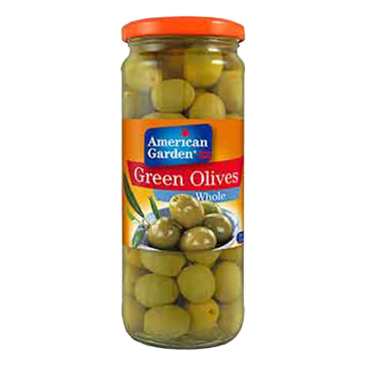 American Garden Pitted Green Olives 450g