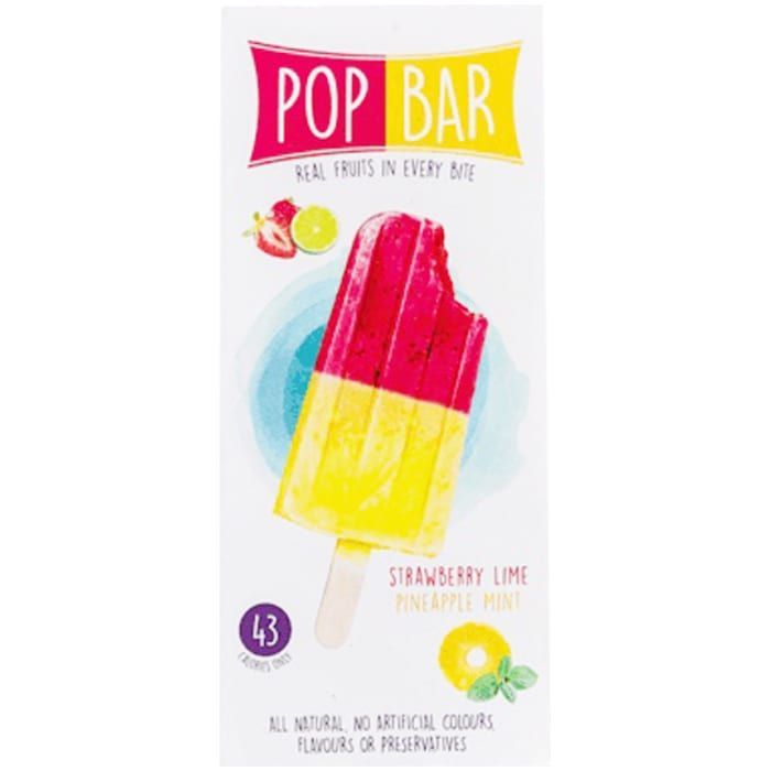 Wholesome Pop Bar Strawberry Lime Pineapple Mint 80g
