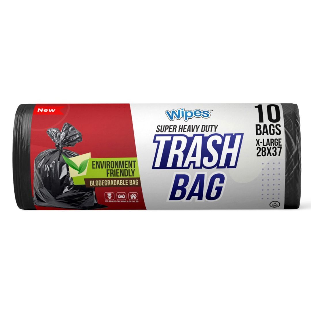 Wipes Forceflex X-large Trash Bags Rolls (28" x 37") 10 Bags