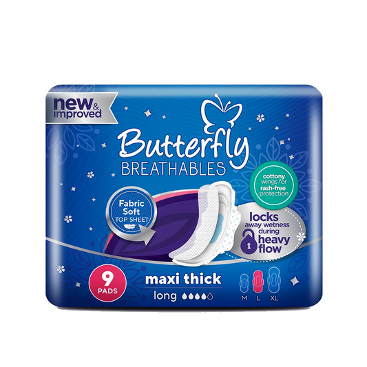 Butterfly Pads Maxi Thick Large 9 Piece Pack