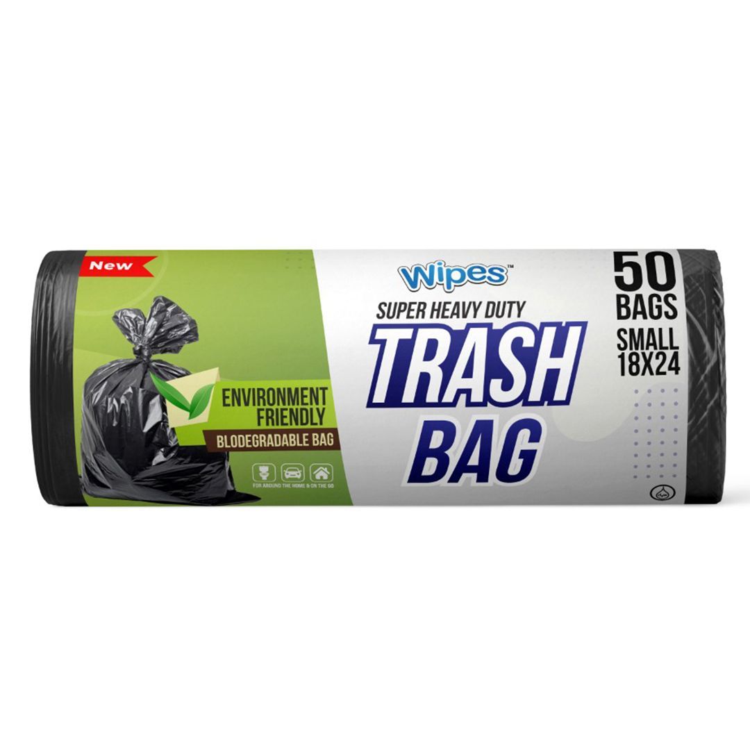 Wipes Forceflex Small Trash Bags Rolls (18" x 24") 50 Bags