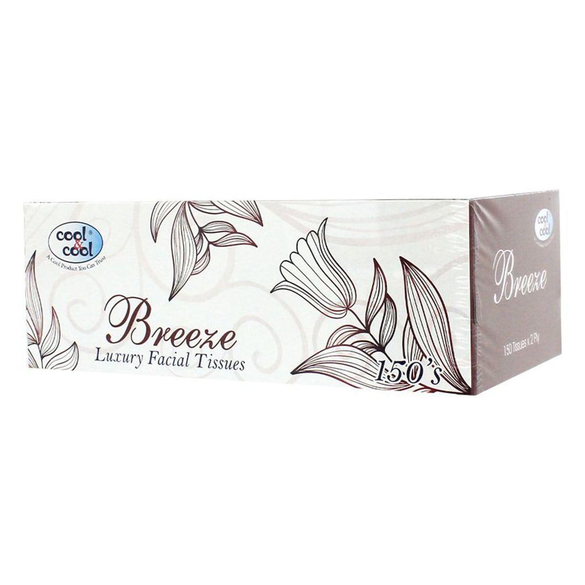 Cool & Cool Breeze Facial Tissues 2 Ply 150 Sheet Pack