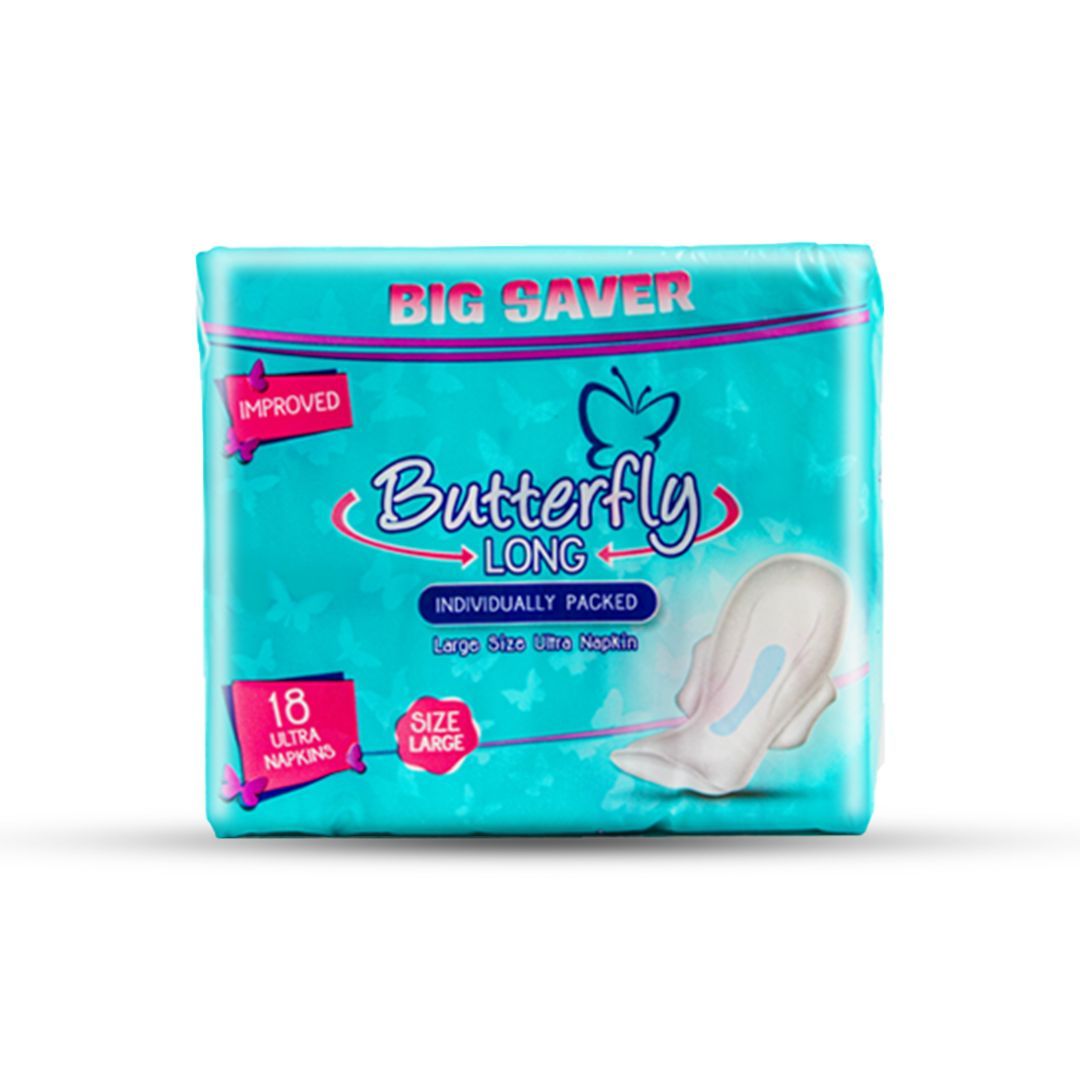 Butterfly Long Ultra Napkin Large 18 Pieces