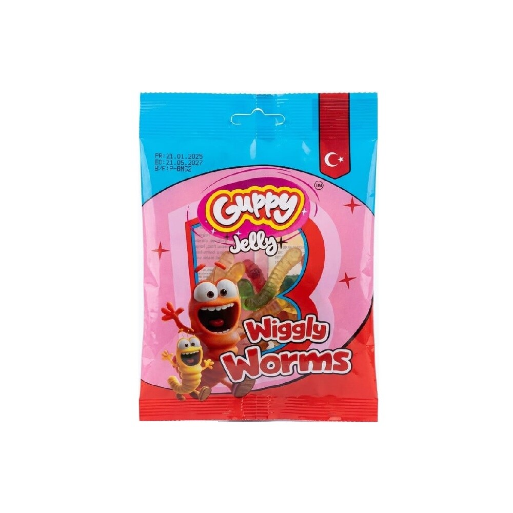 Bingo Guppy Jelly - Wiggly Worms 80g