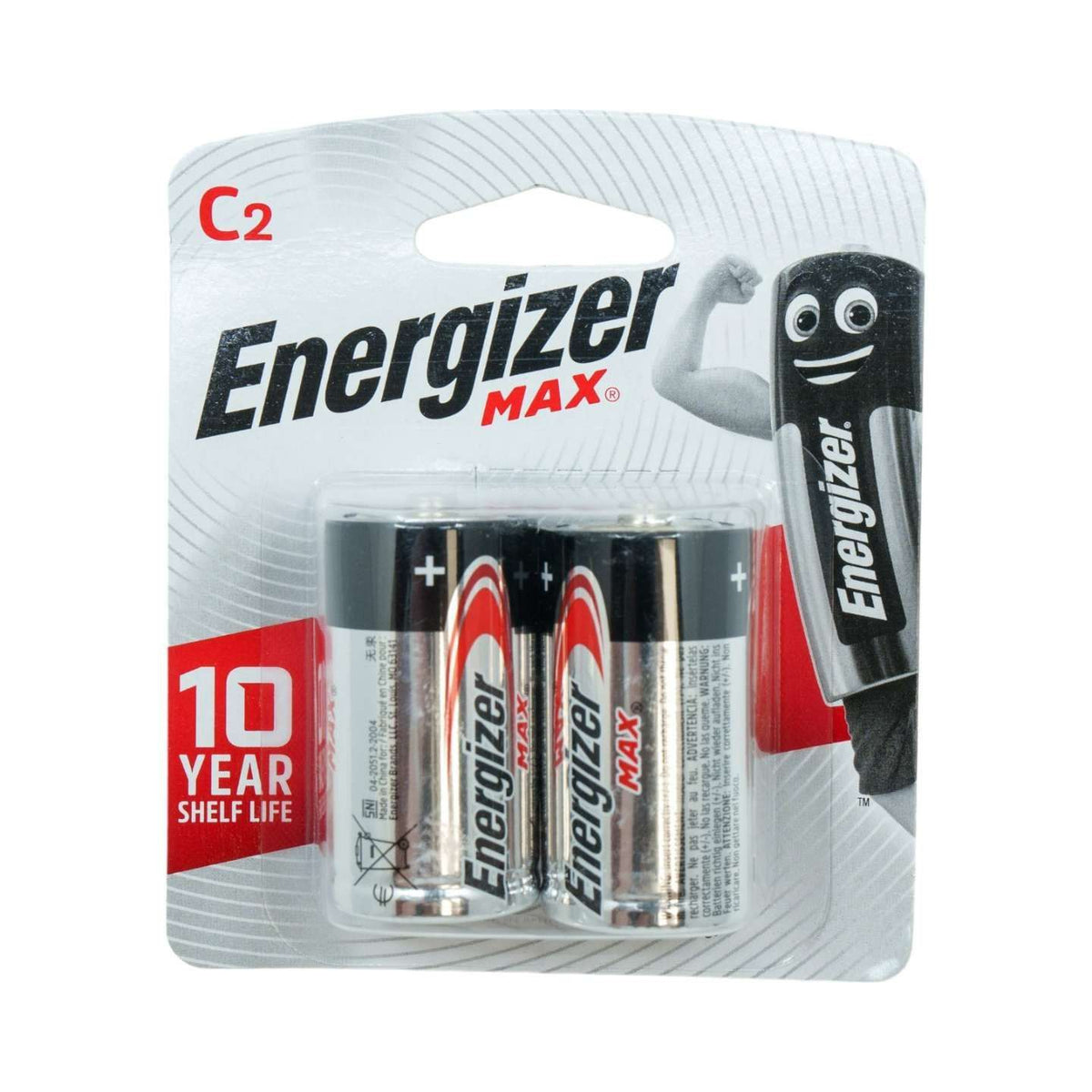 Energizer Max Alkaline C Batteries 2 Pieces