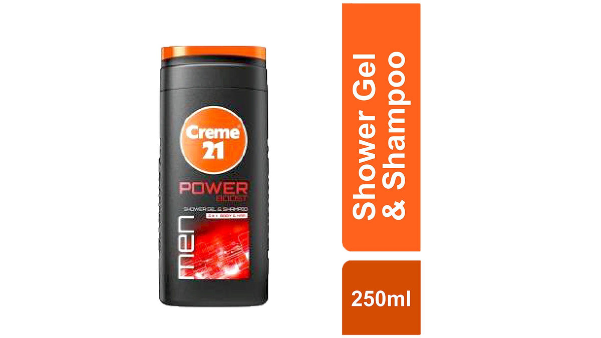 Creme 21 Shower Gel & Shampoo - Men - Power Boost 250 ml
