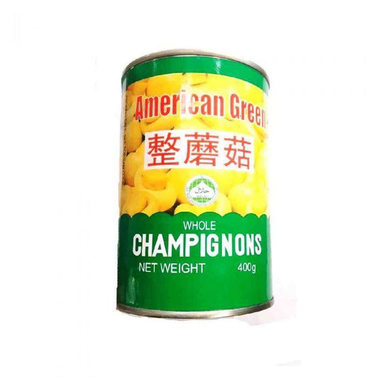 American Green Slice Champignons Tin 400g