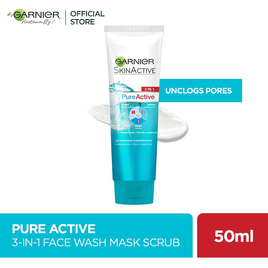 Garnier Skin Active 3 in 1 Pure Active face Wash 50ml