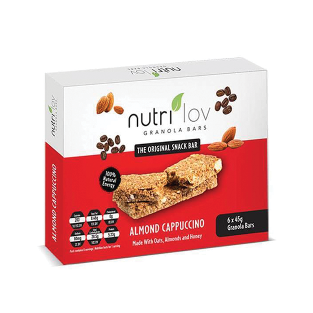 Nutrilov Almond Cappuccino Granola Bar 6 Pieces 270g