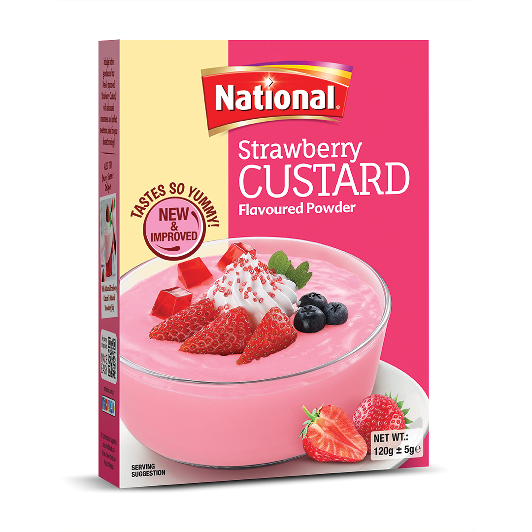National Strawberry Custard 120g