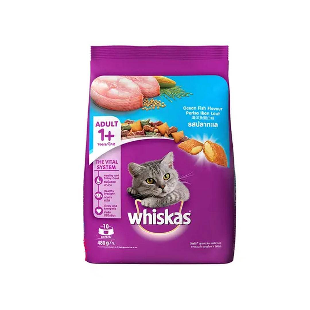Whiskas Ocean Fish Flavour Cat Food 480g