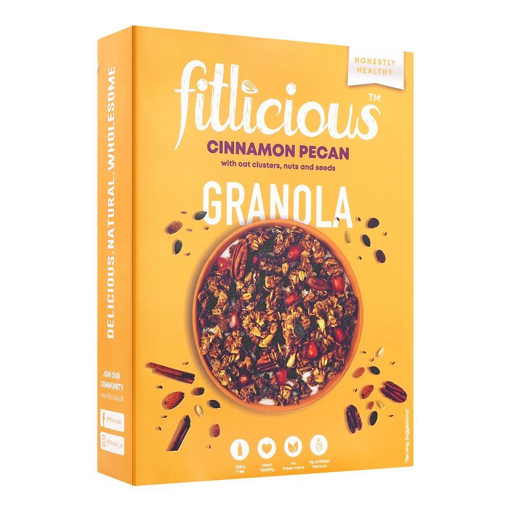 Fitlicious Cinnamon Pecan Granola Muesli Box 400g