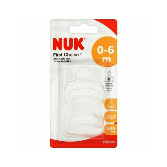 NUK Baby First Choice Silicone Small Feed Hole (0-6 months) 2 Pcs