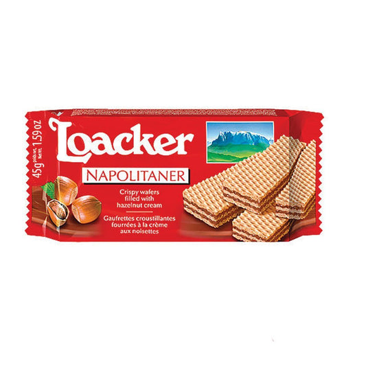 Loacker Hazelnut Cream Napolitaner Wafer 45g