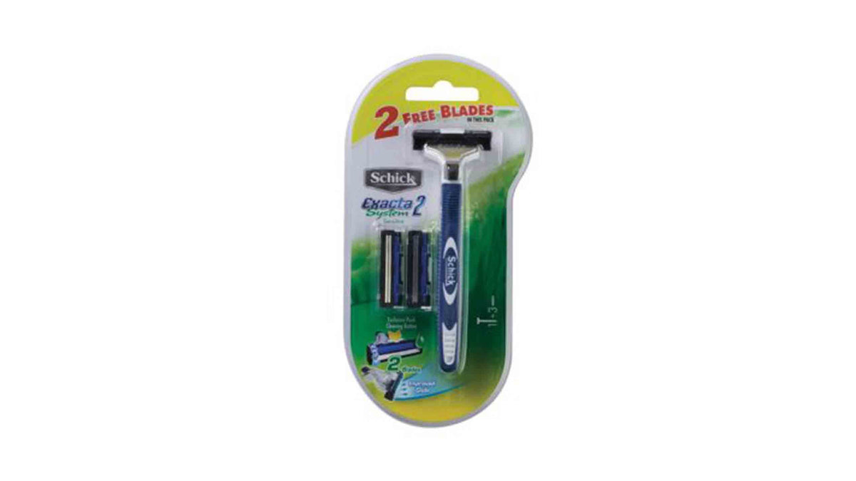 Schick Exacta 2 System Razor Blades (1 Razor + 3 Blades) 1 Set