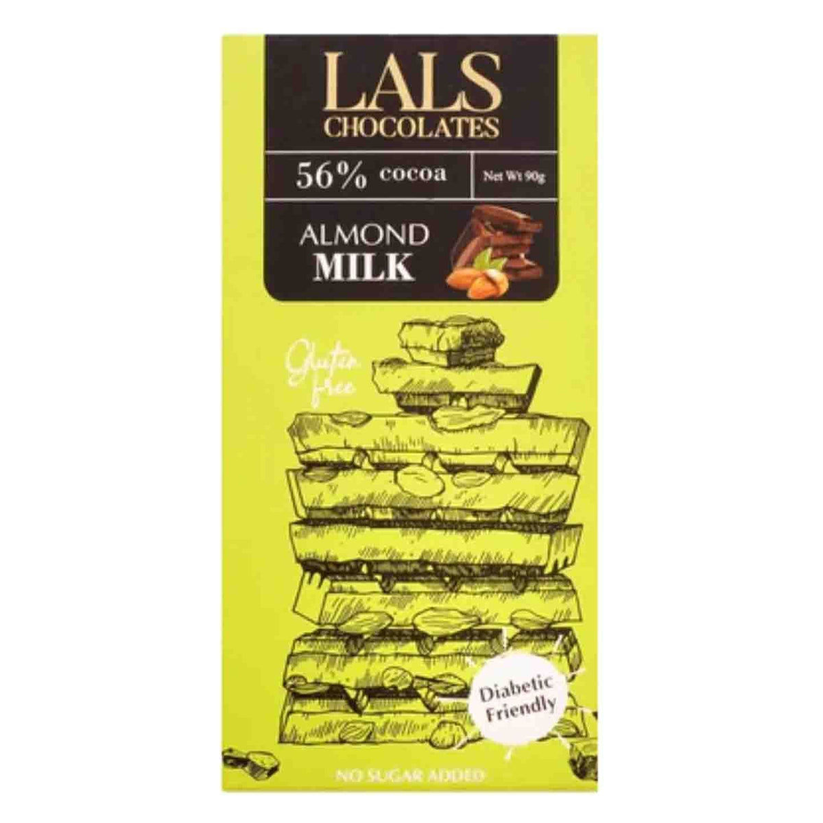 Lals Chocolate Almond Milk 56 % Cocoa 90g