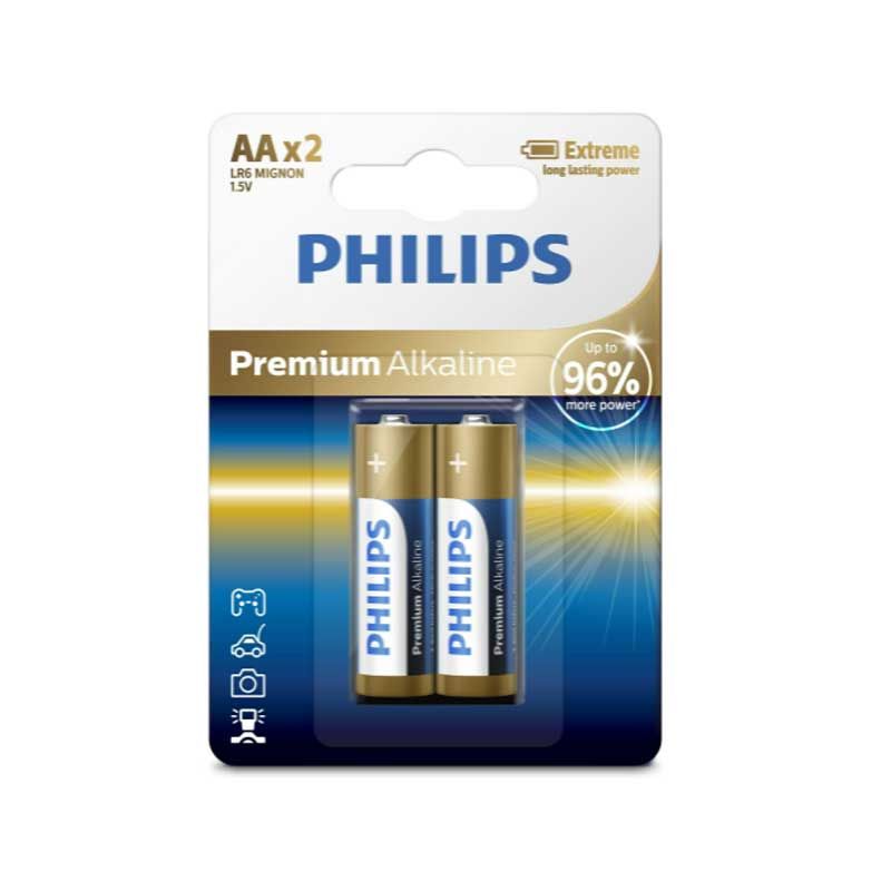 Philips Premium Alkaline Battery AAA2 LR03M2B/97 1 Unit