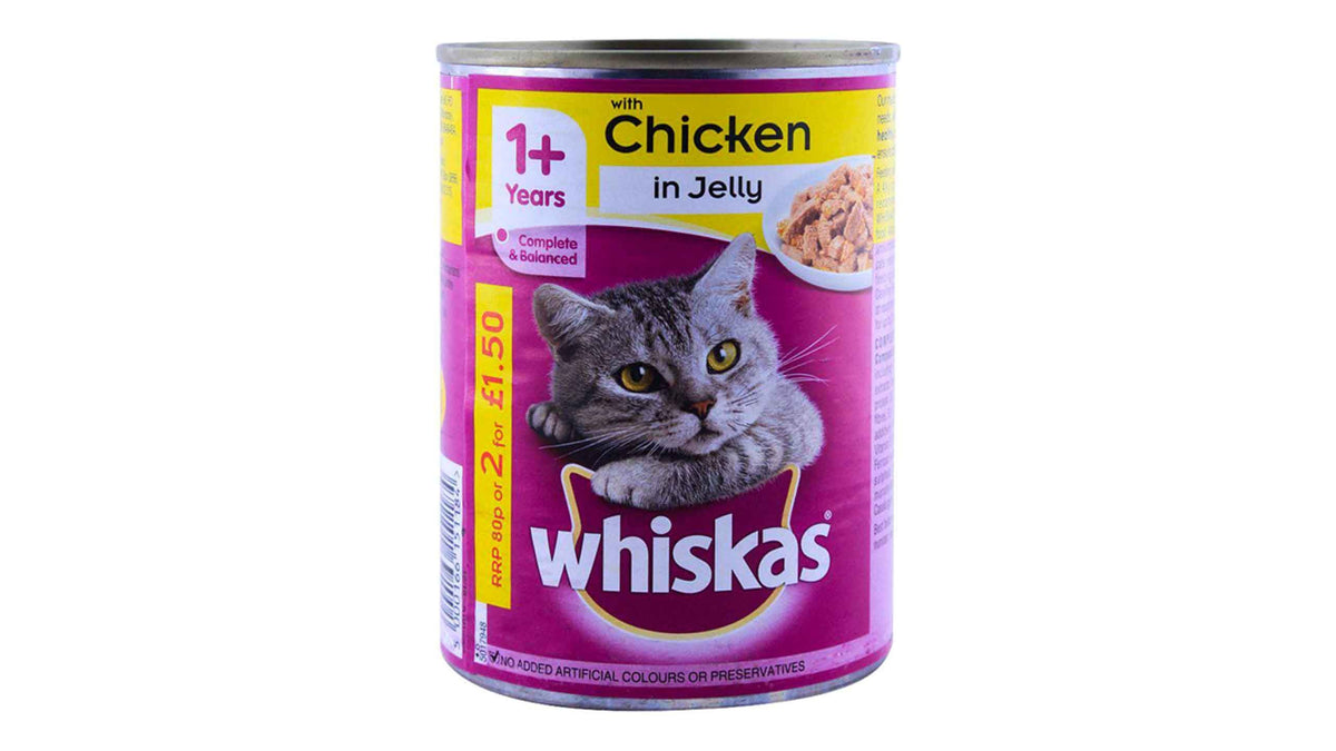 Whiskas Cat Food Salmon Jelly Tin 390g
