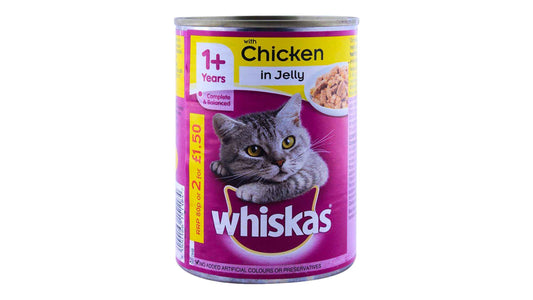 Whiskas Cat Food Salmon Jelly Tin 390g