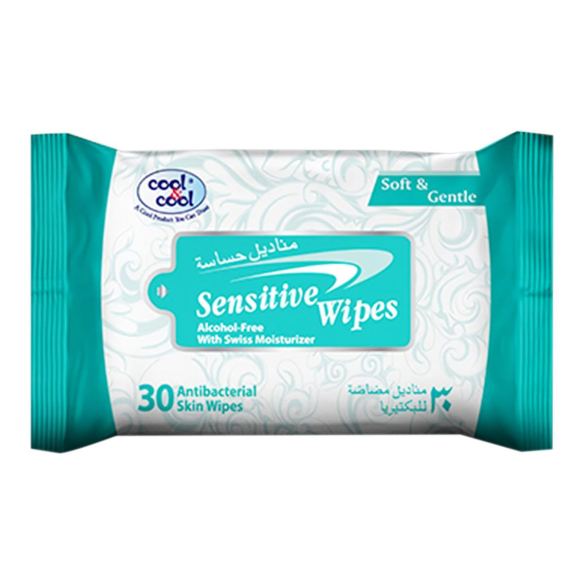 Cool & Cool Sensitive Small Wipes 30 Piece Pack