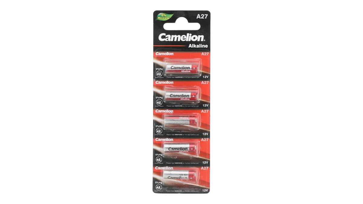 Camelion Alkaline A27 Cell 12V 5 Pieces