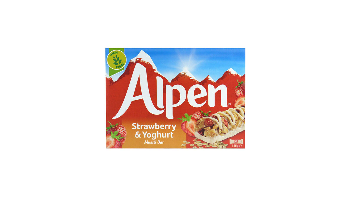 Alpen Strawberry and Yoghurt Cereal Bars 145g