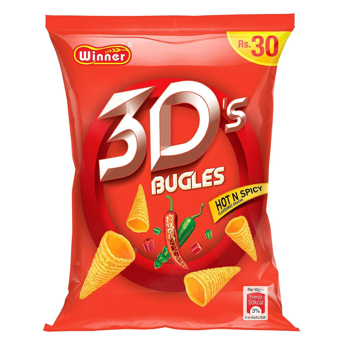 Winner 3D's Bugles Hot N Spicy 19g