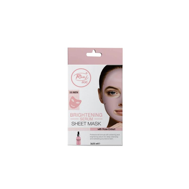 Rivaj Brightening Serum Face Sheet Mask 3 Pieces x 25ml