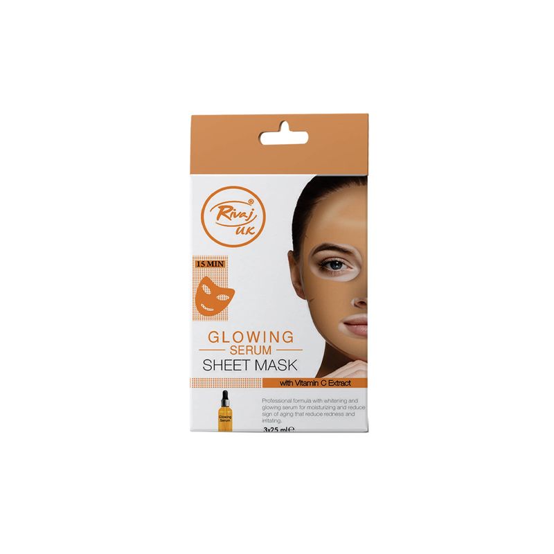 Rivaj Glowing Serum Face Mask Sheets 3 Pieces x 25ml
