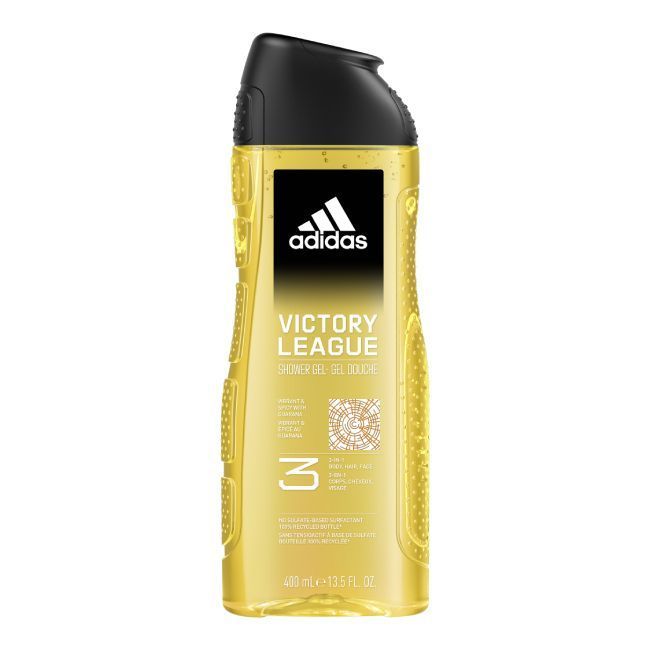 Adidas Victory League Vibrant & Spicy 3 in 1 Body Hair Face Shower Gel 400ml