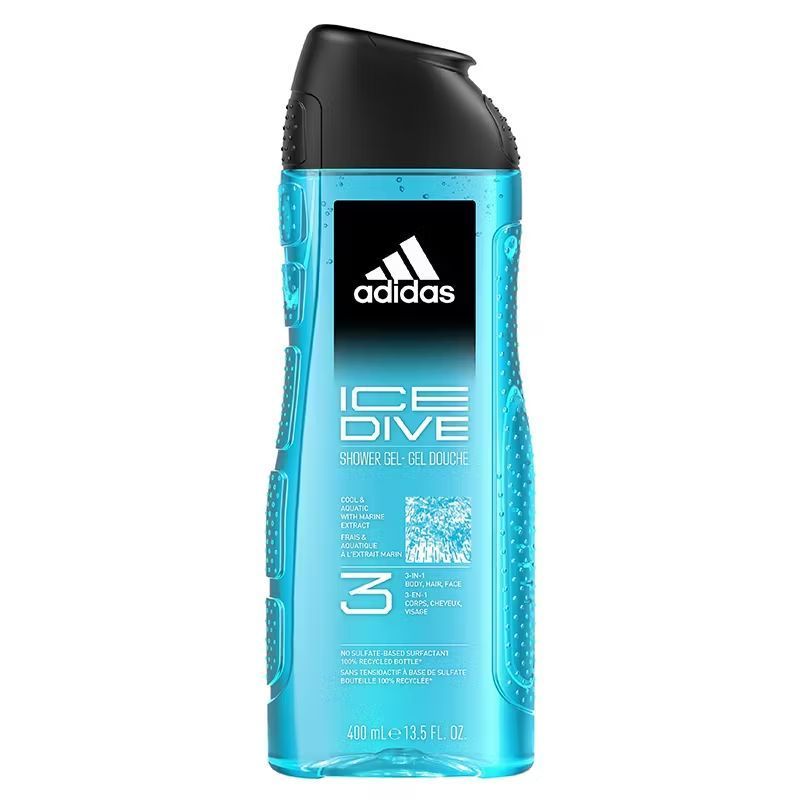 Adidas Men's 3 in 1 Ice Dive Shower Gel 400ml